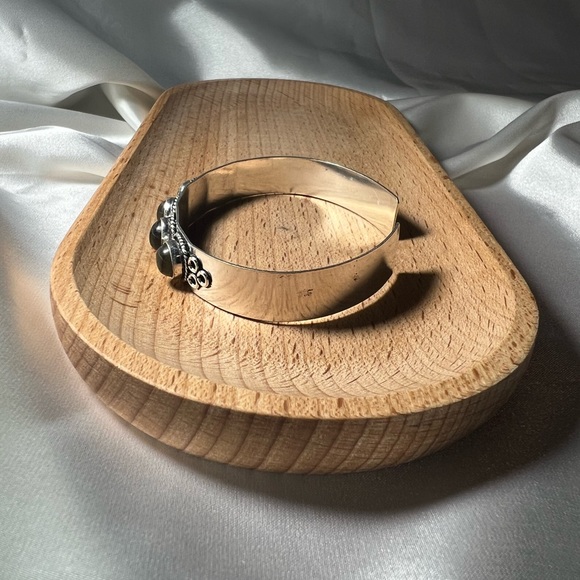 Labradorite 925 Bangle Bracelet - Picture 7 of 9